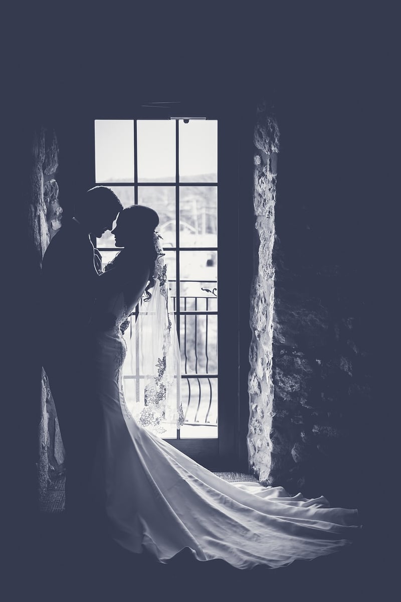 Bride in Vintage Wedding Dress